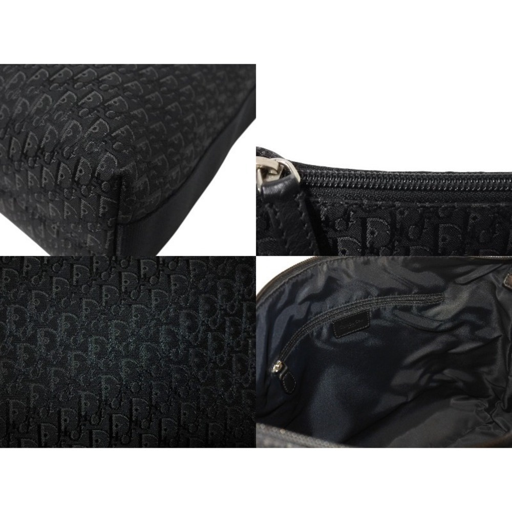 Dior Shoulder Christian Bag Black Trotter Gray - Picture 8 of 9
